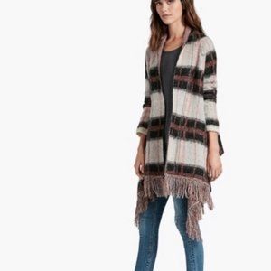 Plaid Fringe Women Sweater